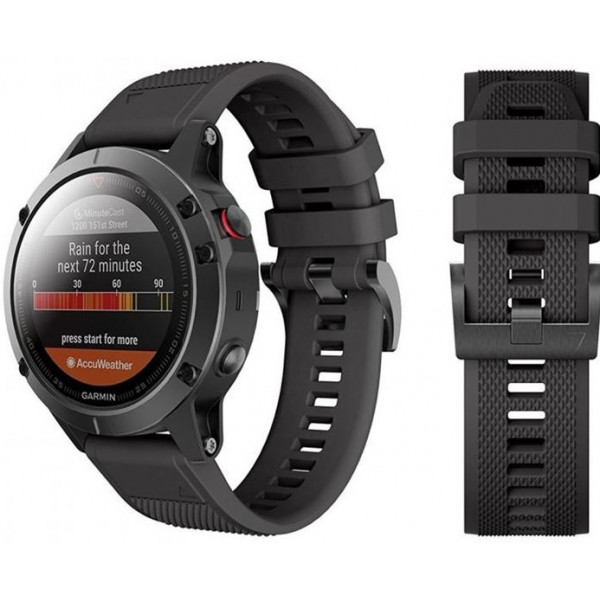  Ремешок Tech-Protect Smooth для Garmin Fenix 5 | 6 | 6 Pro | 7 Black (5906735412635)